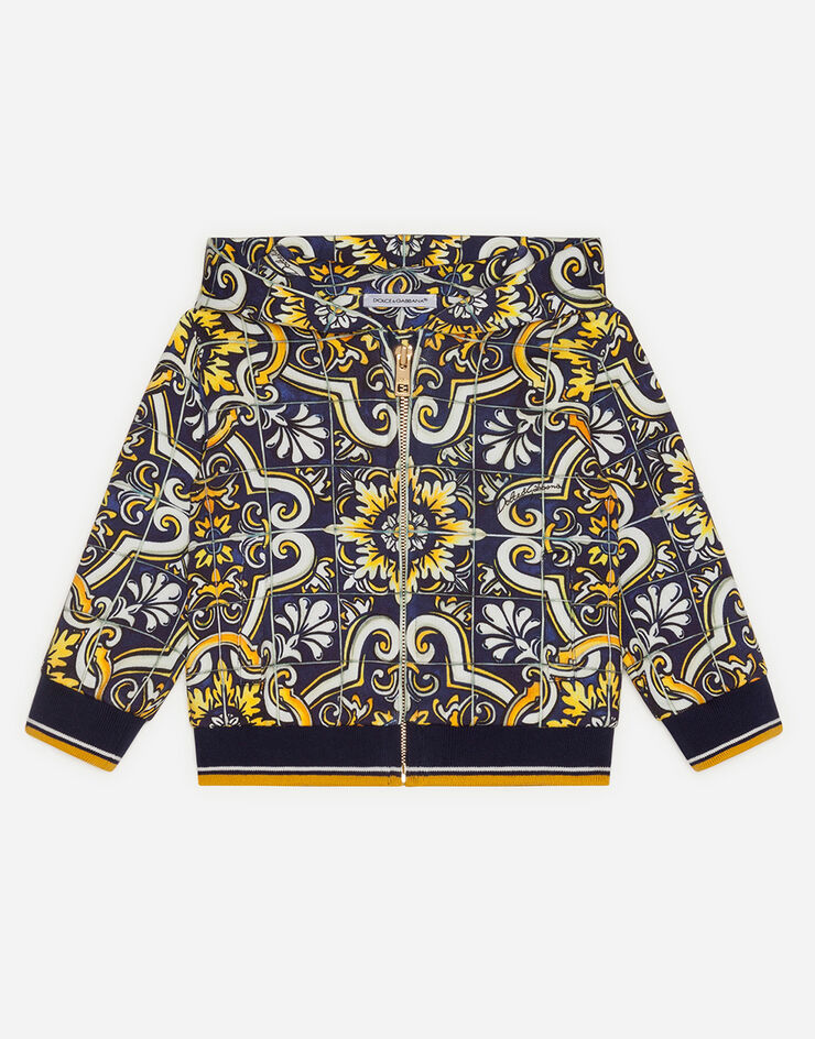 Dolce & Gabbana Jersey hoodie with maiolica print MAIOLICA PRINT L1JW7VHS7CU