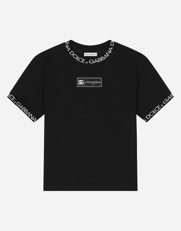 Dolce & Gabbana Tシャツ ジャージー ロゴラベル ブラック L4JTEOG7M4F