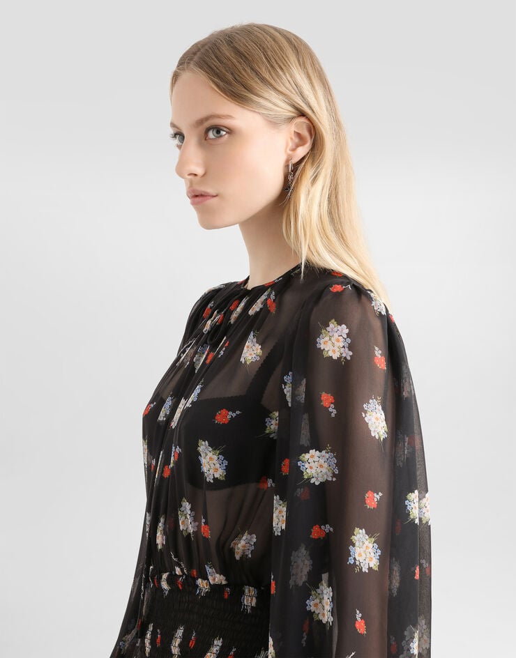 Dolce & Gabbana Small floral-print long chiffon dress Dolce & Gabbana Small floral-print long chiffon dress Multicolor F60GNTIS10Y