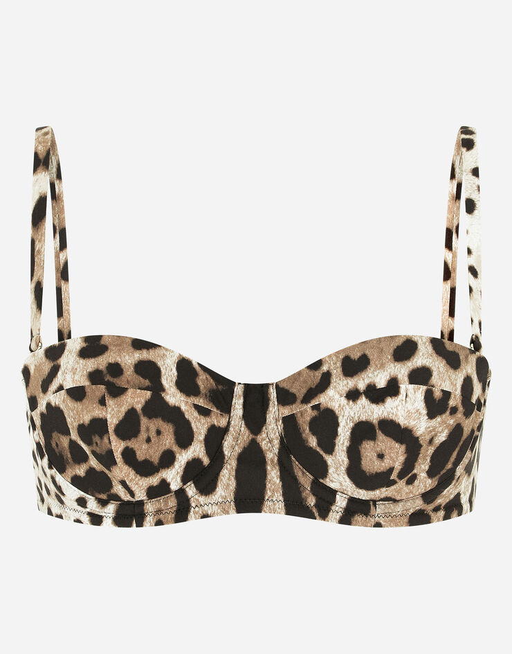 Dolce & Gabbana Leopard-print balconette bikini top Multicolor O1A16JFSGDM