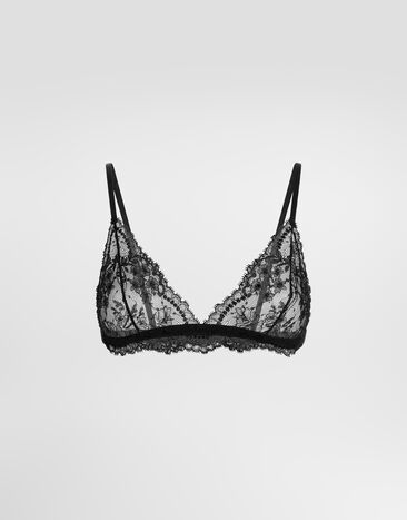 Dolce & Gabbana トライアングルブラ シャンティイレース ブラック O1B75TONI52