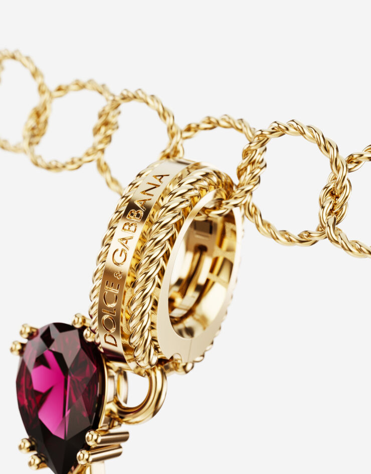 Dolce & Gabbana チャーム「Y」 レインボーアルファベット 18金イエローゴールド マルチカラージェム ゴールド WANR1GWMIXY