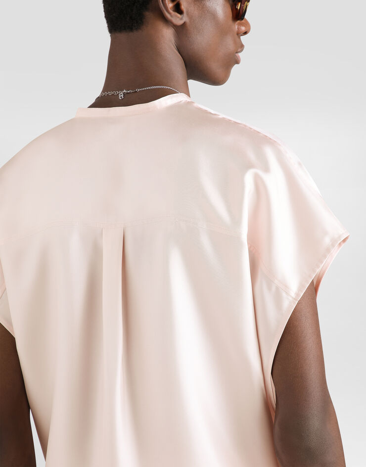 Dolce & Gabbana Hemd aus seidenem twill Dolce & Gabbana Hemd aus seidenem twill Pink G5MZ6TFU1XB