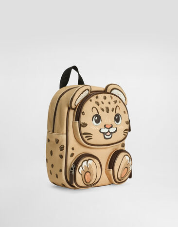 Dolce & Gabbana Teddy bear-print fleece backpack Multicolor EM0148A7101