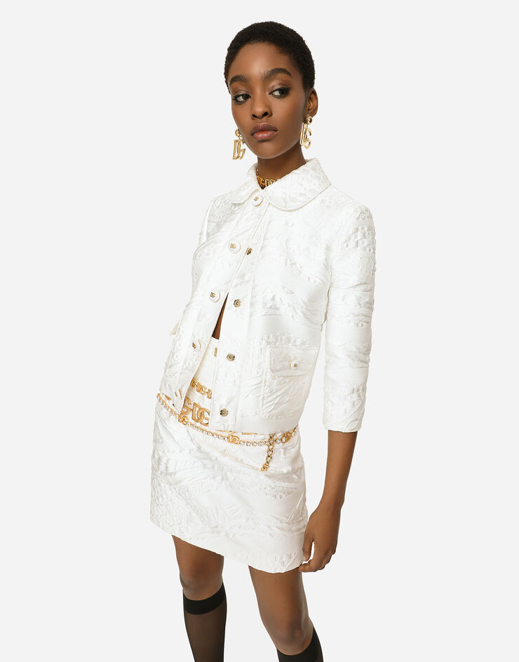 Dolce & Gabbana Gabbana brocade jacket White F26V3THJMPA