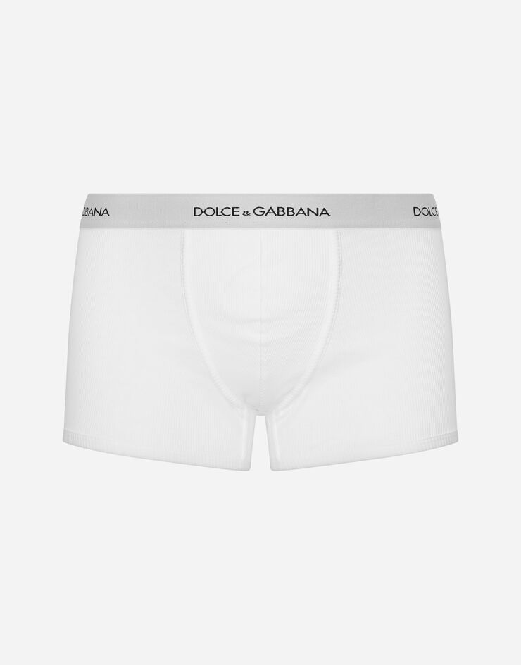 Dolce & Gabbana Boxer regular cotone a costine White M4C13JONN96