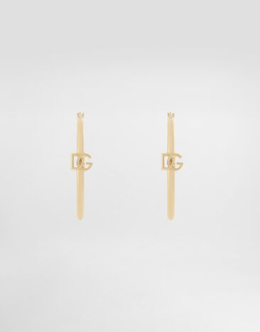 Dolce & Gabbana Creolen mit DG-Logo Gold WEQ6M1W1111