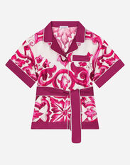 Dolce&Gabbana Majolica-print twill shirt Multicolor L5JTMFG7K5L