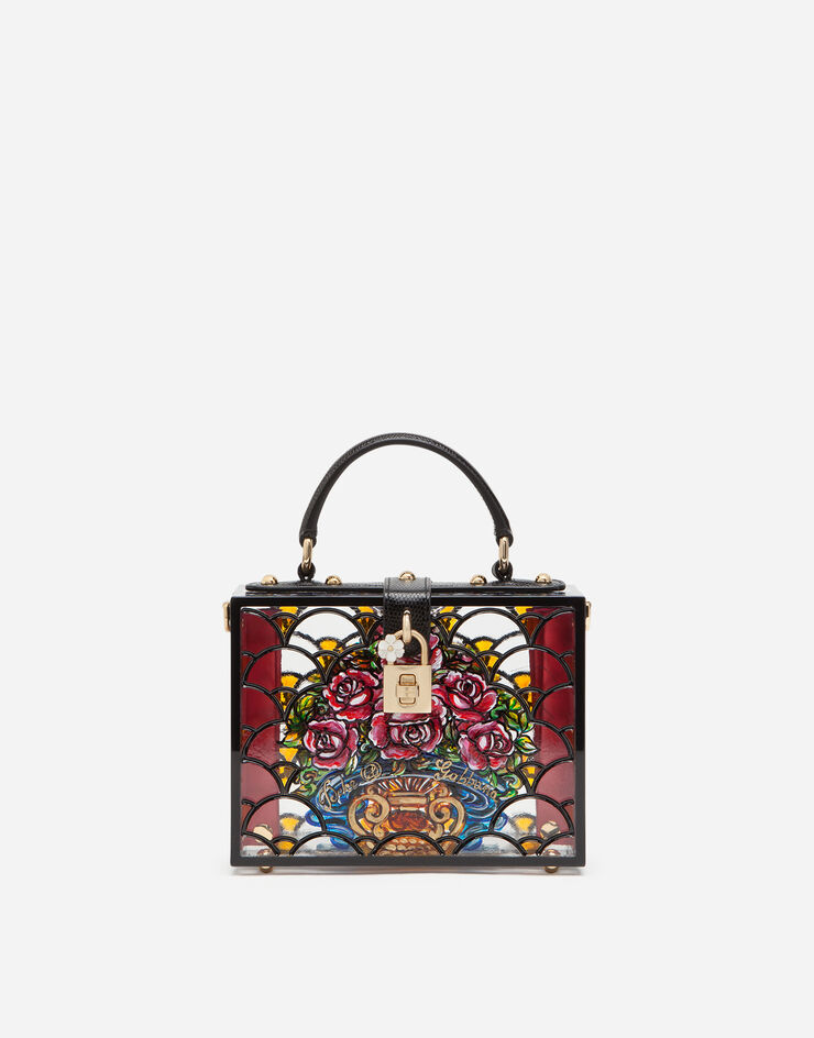 Dolce & Gabbana Dolce Box bag in inlaid plexi Multicolor BB5970AZ519