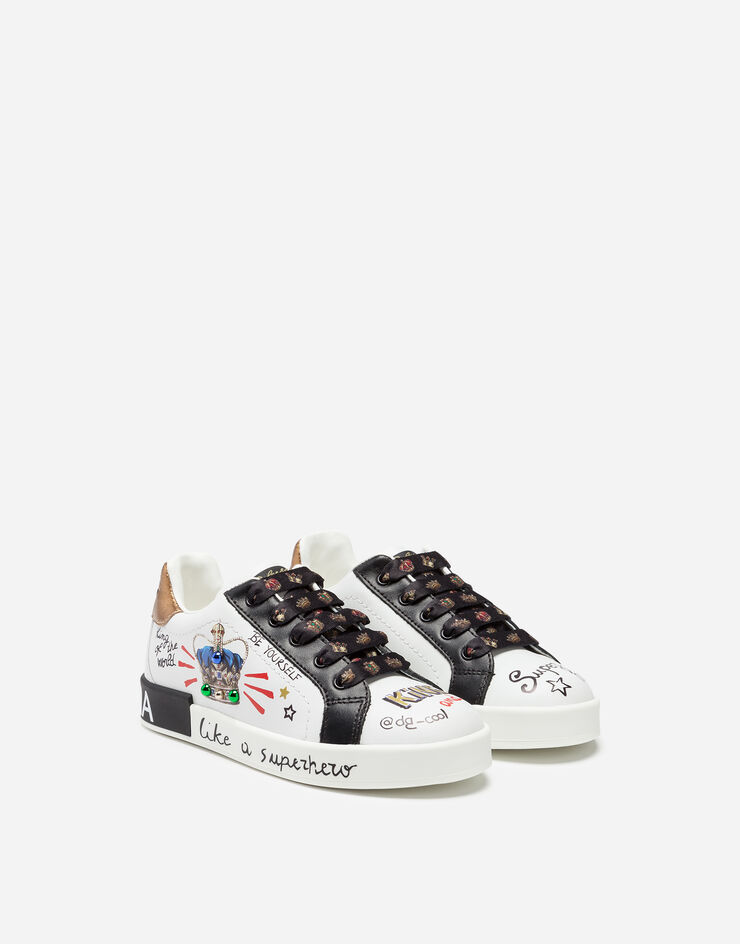 Dolce & Gabbana Crown-printed Portofino sneakers White DA0678AU120