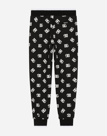 Dolce & Gabbana Jersey jogging pants with DG logo print Multicolor L4JPGDHS7JG