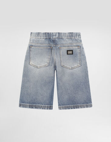Dolce & Gabbana Denim bermuda shorts with salt&pepper wash Multicolor L43Q69LDD83