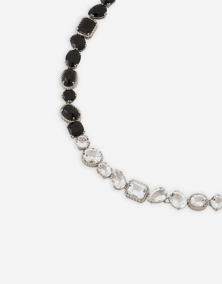 Dolce & Gabbana Anna necklace in white gold 18kt with spinels and topazes Weiss WNQA2GWTSQS