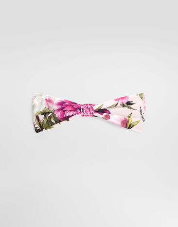 Dolce & Gabbana Peony-print interlock headband Multicolor LN5H50G7Q0D