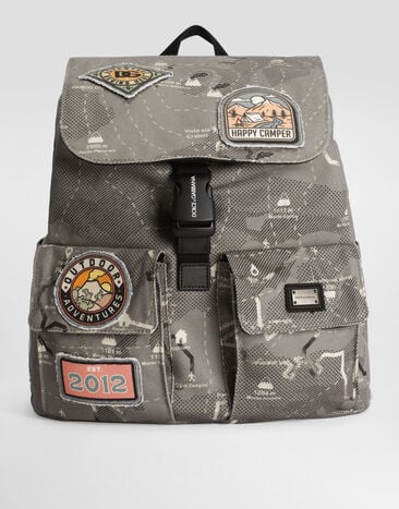 Dolce & Gabbana Printed canvas backpack Print EM0120AY219