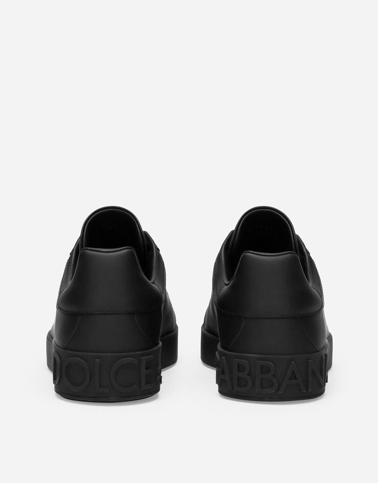 Dolce & Gabbana Sneakers Portofino en cuir de veau Noir CS1772A1065