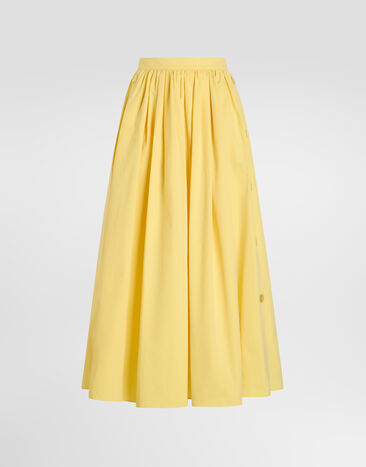 Dolce & Gabbana Cotton poplin skirt Dolce & Gabbana Cotton poplin skirt Yellow F4DDUTFU62Q
