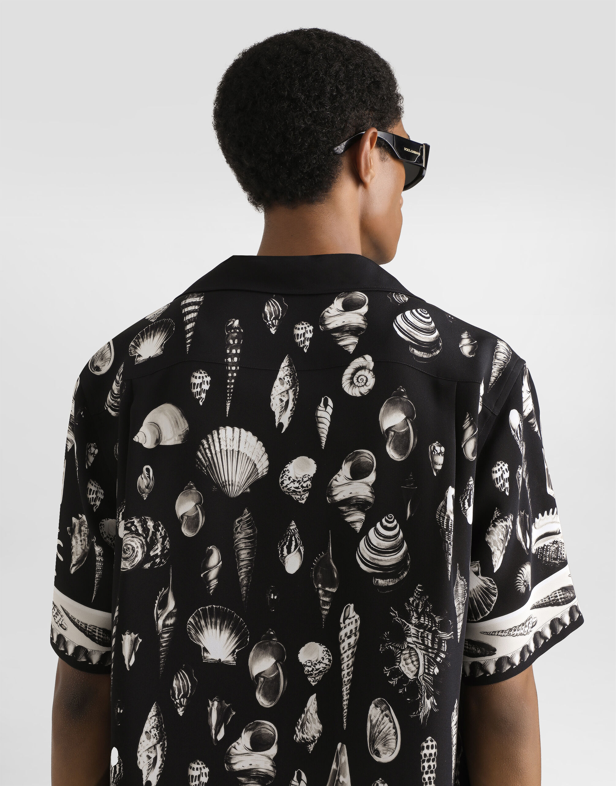 shell-print crêpe marocaine hawaii shirt in Multicolor for Men