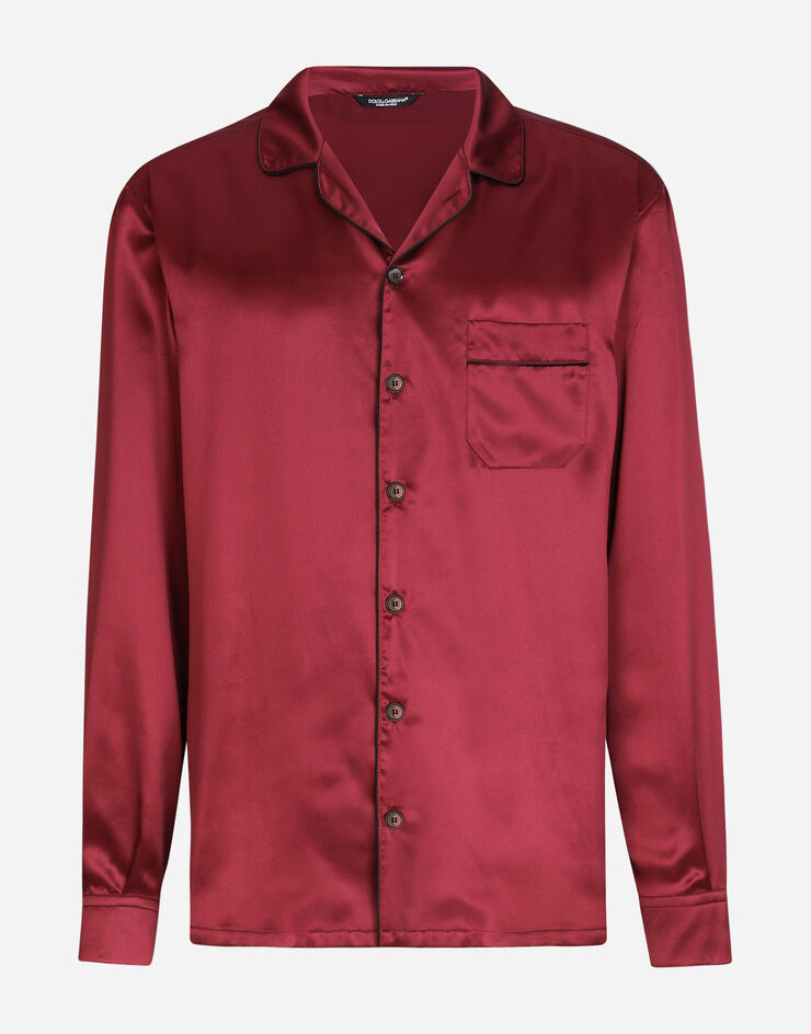 Dolce & Gabbana Camicia in seta Bordeaux G5EM2TFU1AU