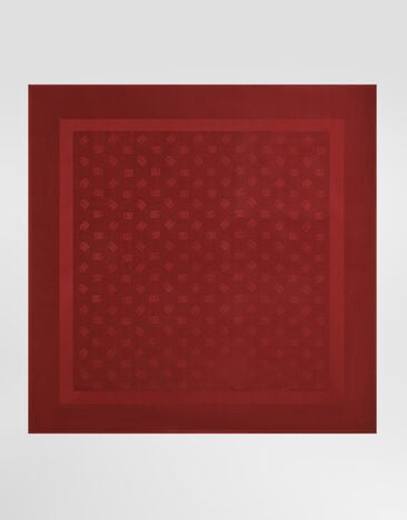 Dolce & Gabbana 135x135 silk stole with logo jacquard Dolce & Gabbana 135x135 silk stole with logo jacquard Purple FS209AGDD0W