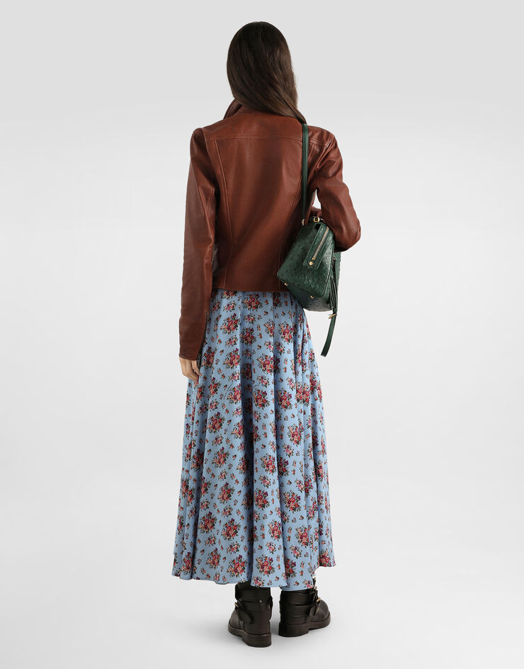 Dolce & Gabbana Small flower bouquets-print circle skirt Multicolor F4DBGTFSA78