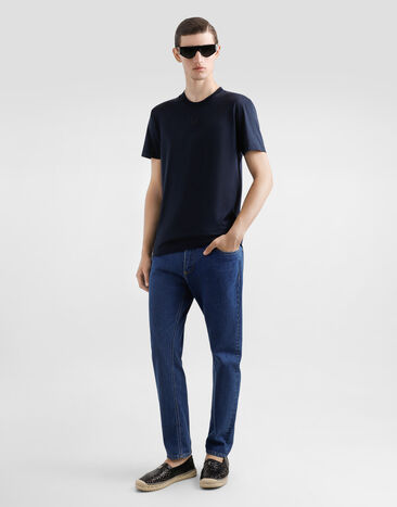 Dolce & Gabbana Cotton loose-fit jeans with tag Multicolor GYJDADG8MF6