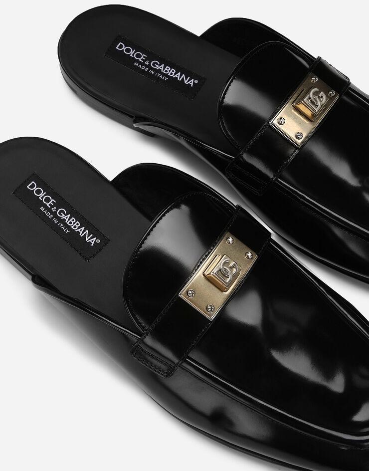 Dolce & Gabbana Brushed calfskin mules Black A80438AQ237