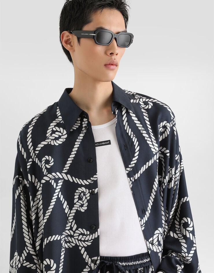 Dolce & Gabbana Marina-print silk twill shirt Dolce & Gabbana Marina-print silk twill shirt Multicolor G5OF5THI142