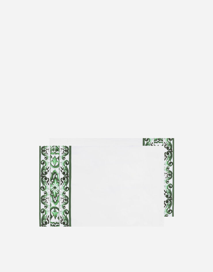 Dolce & Gabbana Set 2 Cotton Sateen Pillowcases Multicolor TCES03TCAKF