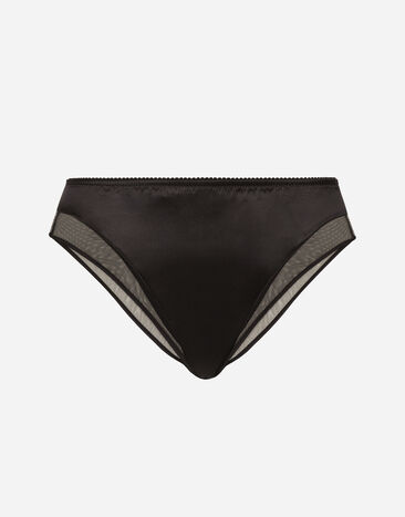 Dolce & Gabbana Satin and tulle panties Black O1G24TONQ79