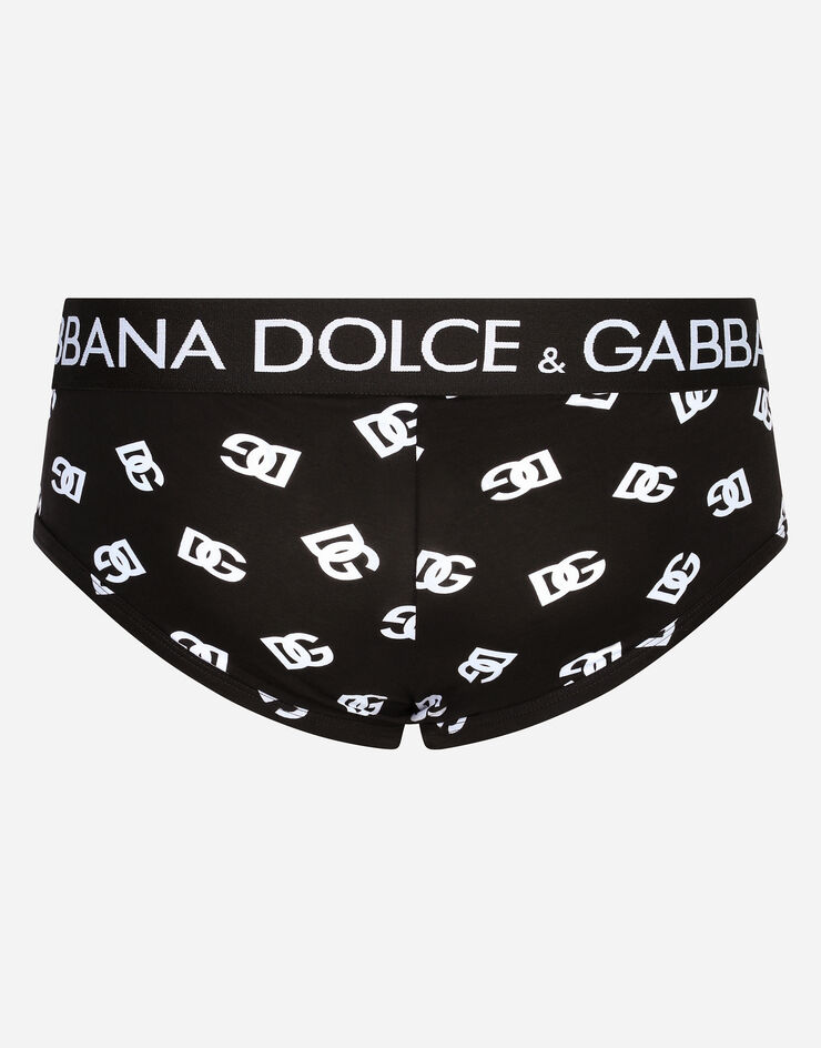 Dolce & Gabbana Two-way stretch jersey Brando briefs with DG logo print Multicolor M3D47JFSEH3