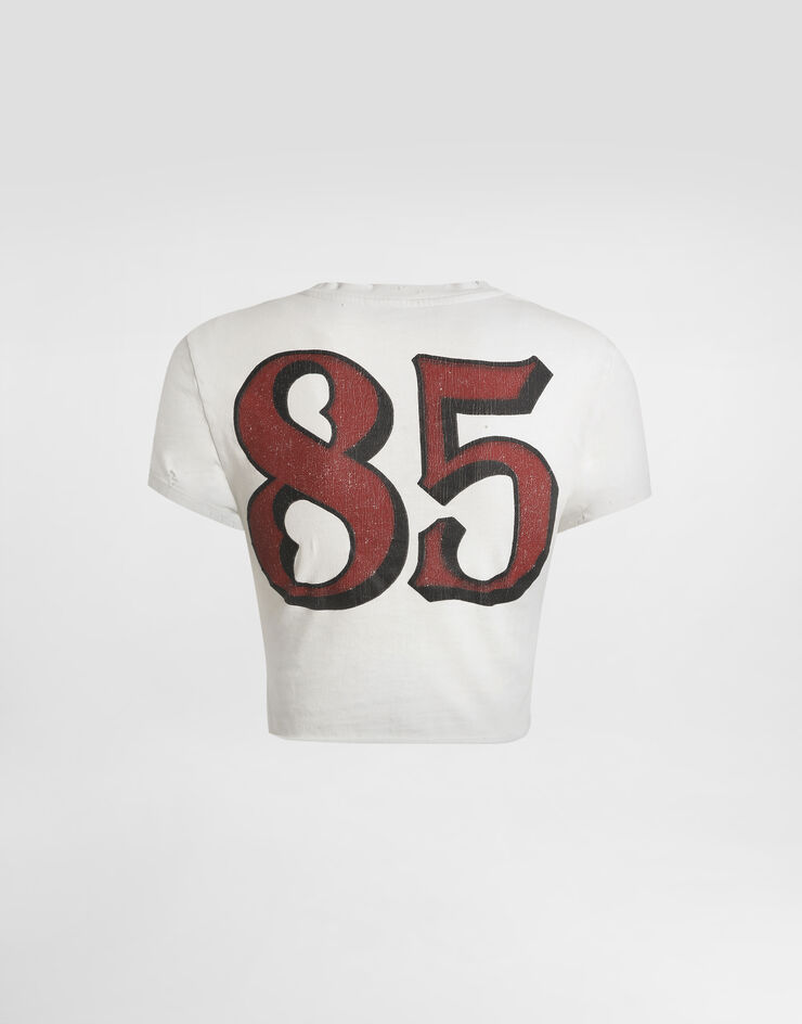 Dolce & Gabbana Jersey t-shirt with print Multicolor F8V95TGDDGS