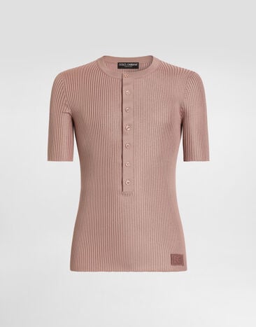 Dolce & Gabbana Serafino silk pullover Dolce & Gabbana Serafino silk pullover Pink GXXBNZJBSOZ