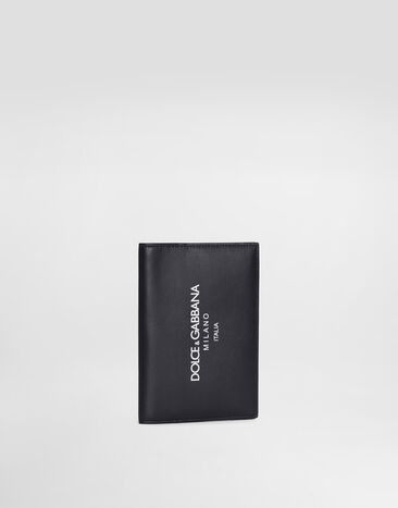 Dolce & Gabbana حافظة جواز سفر من جلد عجل أزرق BP2215AN244