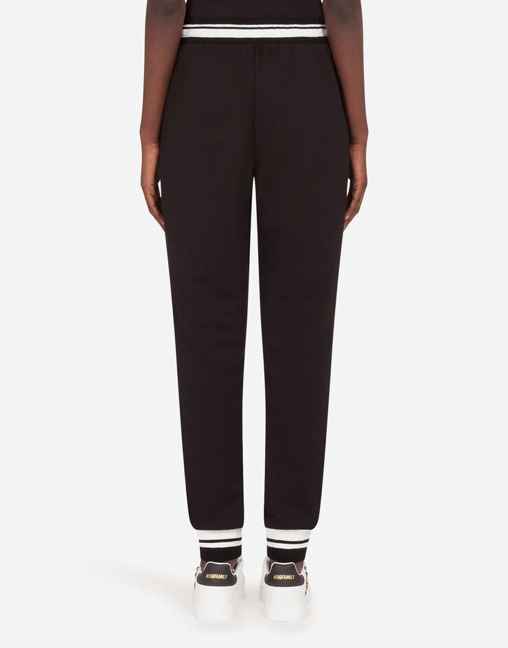 Dolce & Gabbana DG Family jersey jogging pants BLACK FTBR6ZFU7DU