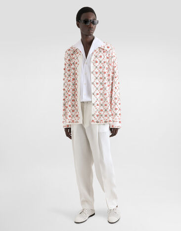 Dolce & Gabbana Linen fabric pants White GP114TFU4MC