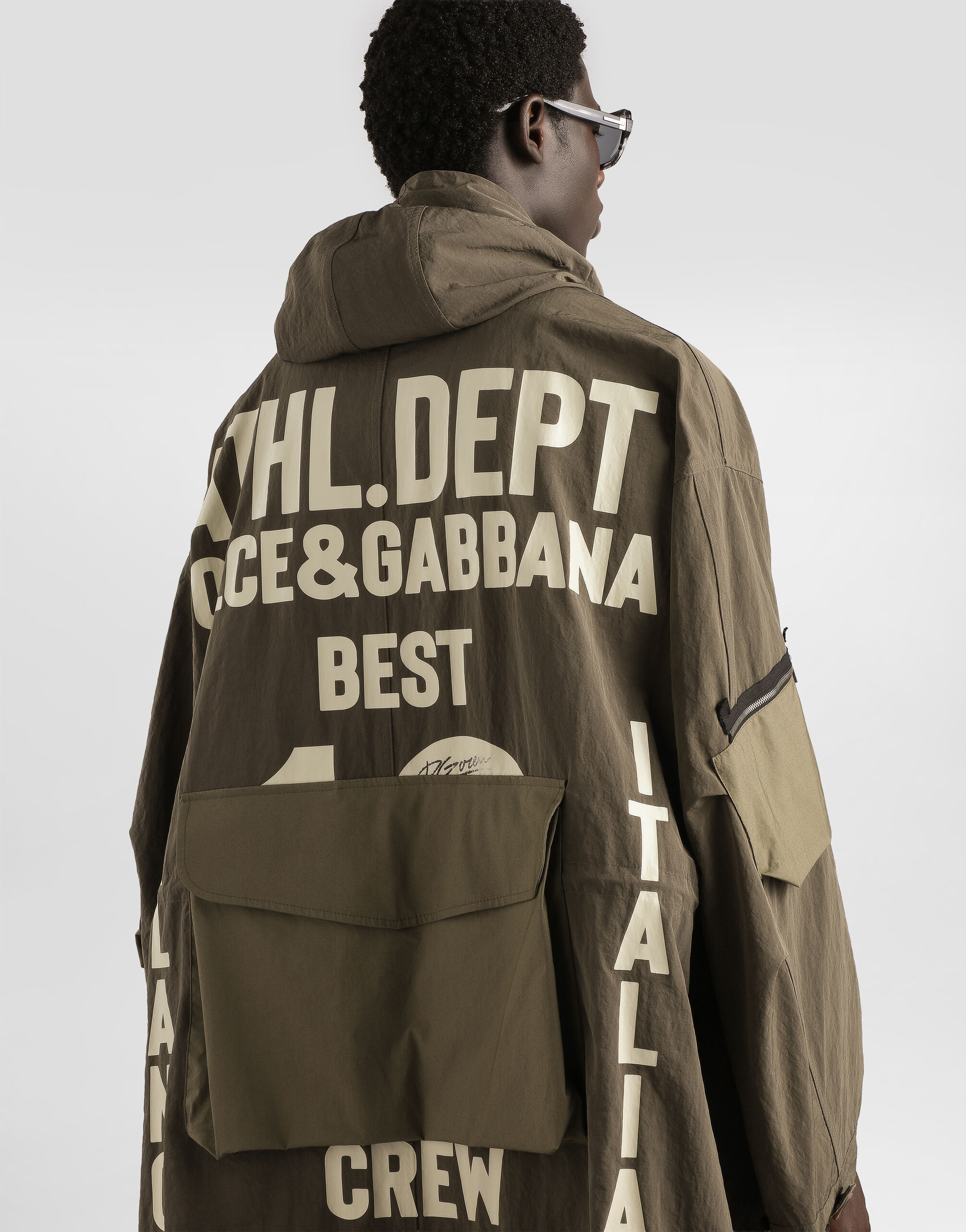 Hooded parka in Green for Men | Dolce&Gabbana®