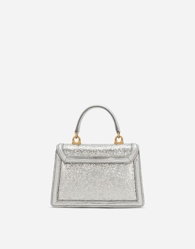 Dolce&Gabbana حقيبة ديفوشن صغيرة بمقبض علوي فضي BB6711AN586
