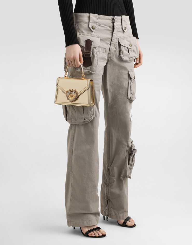 Dolce&Gabbana Sac Devotion petit format en cuir nappa mordoré Doré BB6711A1016