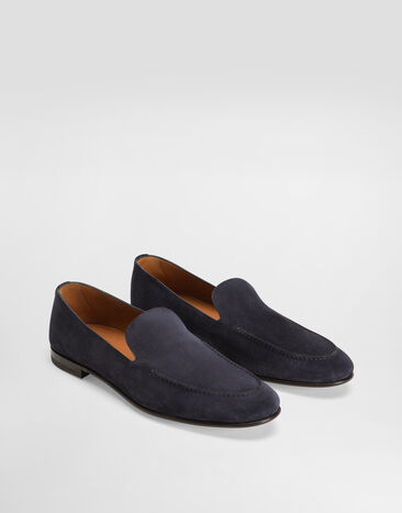 Dolce & Gabbana Split calfskin slippers Blue A50716AT441