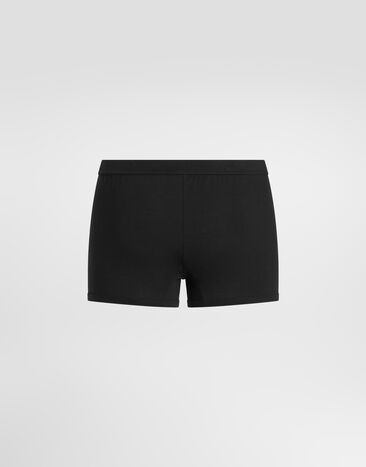 Dolce & Gabbana Two-way stretch jersey boxers with logo label Black M4F01JFUEB0