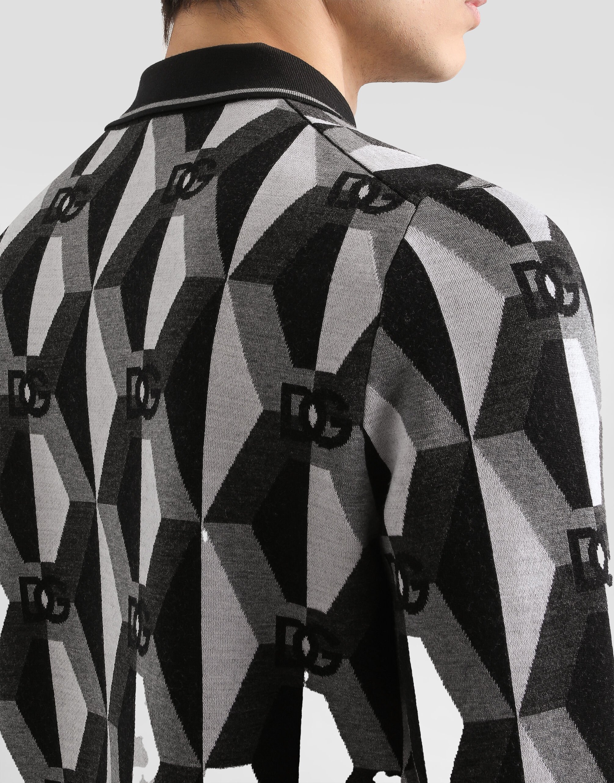 Multicolorのメンズ ウール ジャカード ポロシャツ | Dolce&Gabbana®