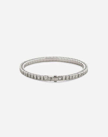 Dolce & Gabbana Easy Diamod tennis bracelet in white gold 18Kt and diamonds Weiss WBQA1GWTSQS