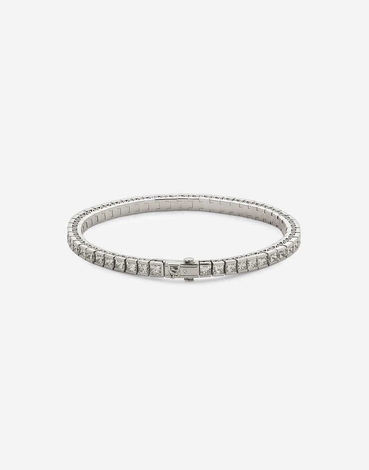 Dolce & Gabbana Easy Diamod tennis bracelet in white gold 18Kt and diamonds White WBQA5GWDIA1