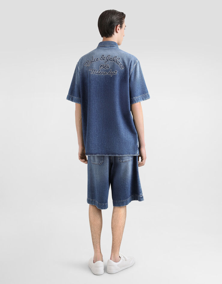 Dolce & Gabbana ロゴプレート コットン デニム ショートパンツ マルチカラー GP0T2ZG8MK5