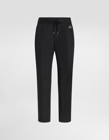 Dolce & Gabbana Cotton jogging pants with tag Black GYACETFUFNV