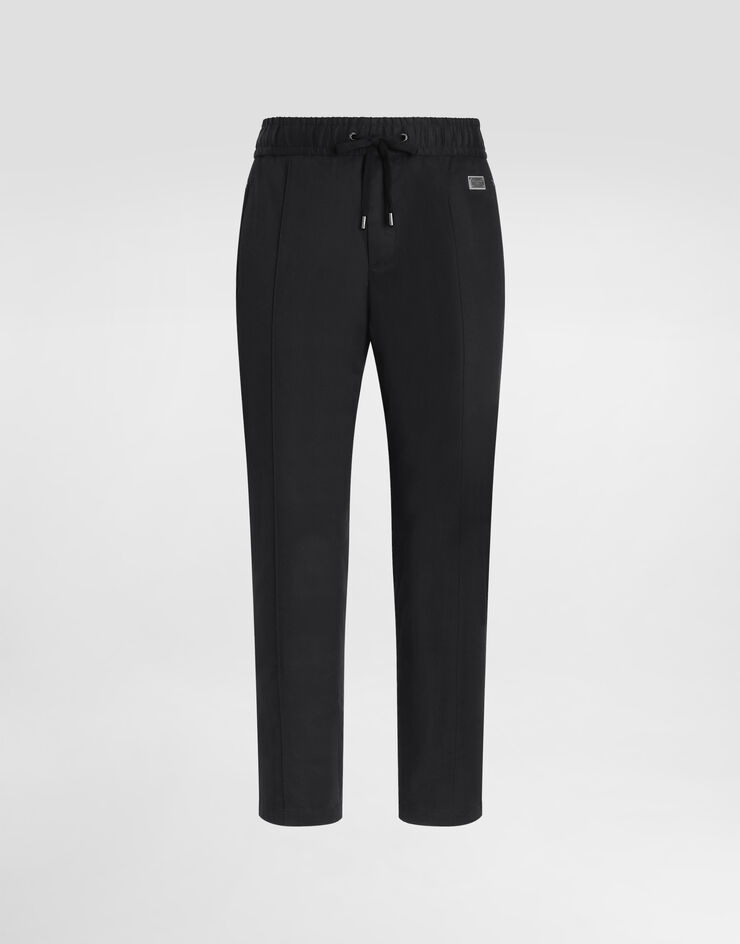 Dolce & Gabbana Cotton jogging pants with tag Black GYACETFUFNV