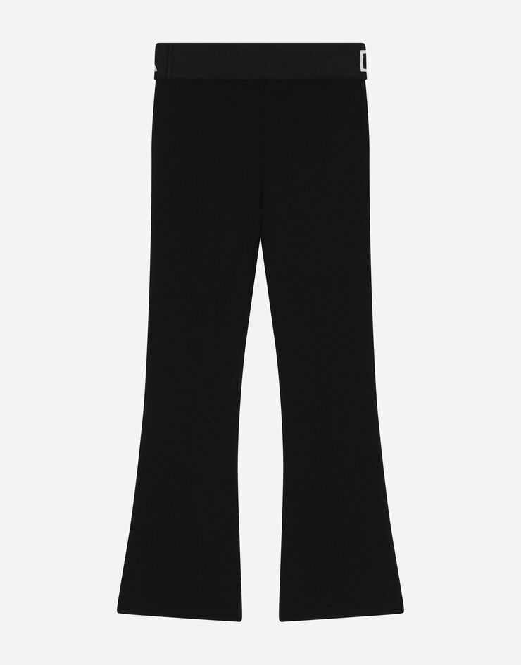 Dolce&Gabbana Jersey pants with branded elastic Black L5JPC1FUGI7