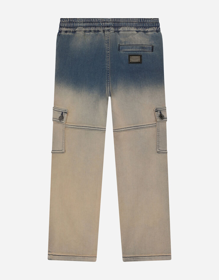 DolceGabbanaSpa Faded denim cargo jogging pants Multicolor L4JPICLDB48