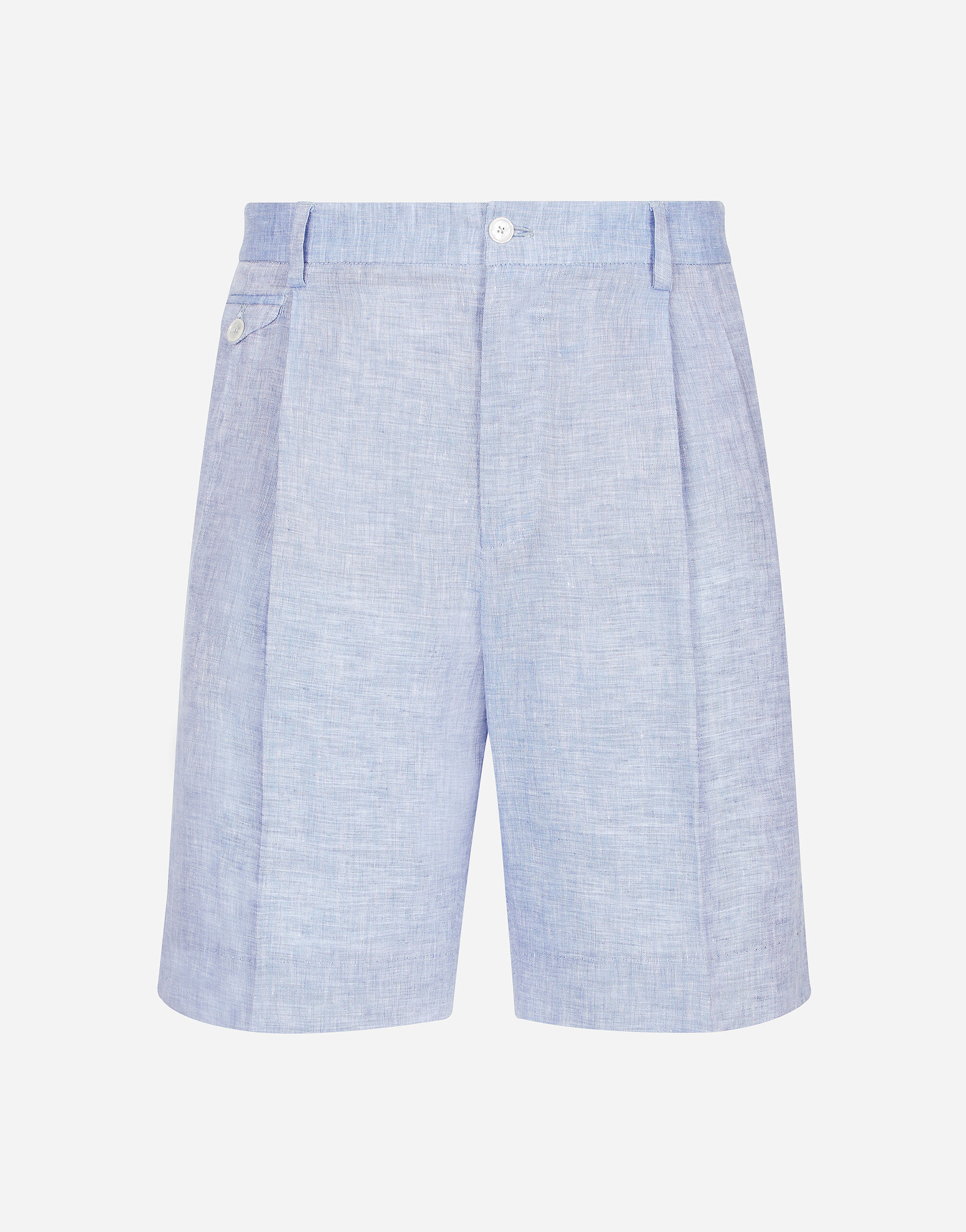 Dolce & Gabbana Linen shorts Azure G5LI8TFU4LG